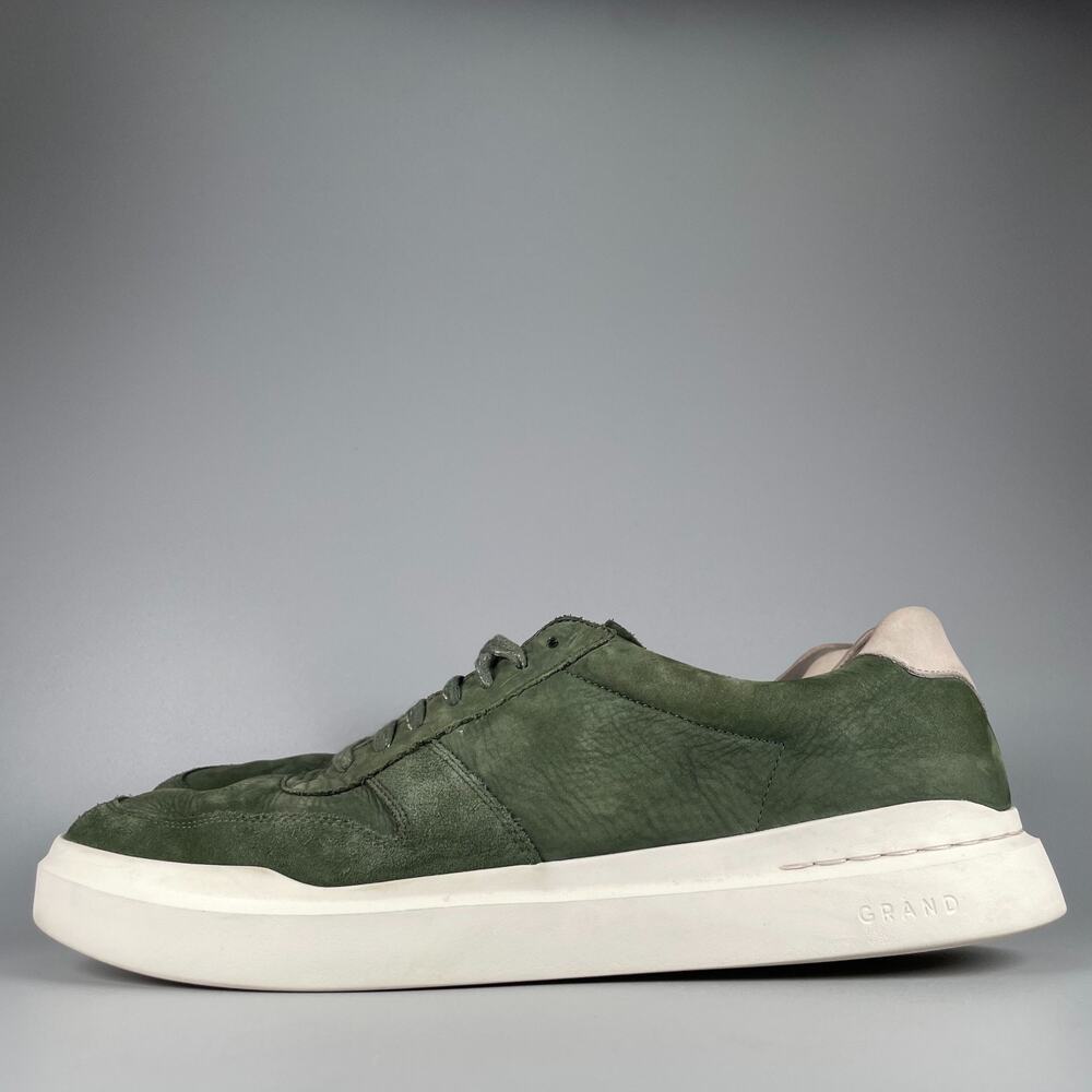 Cole Haan Grandpro Rally Court Men's 13 Green Leather Sneakers Casual Shoes GUC